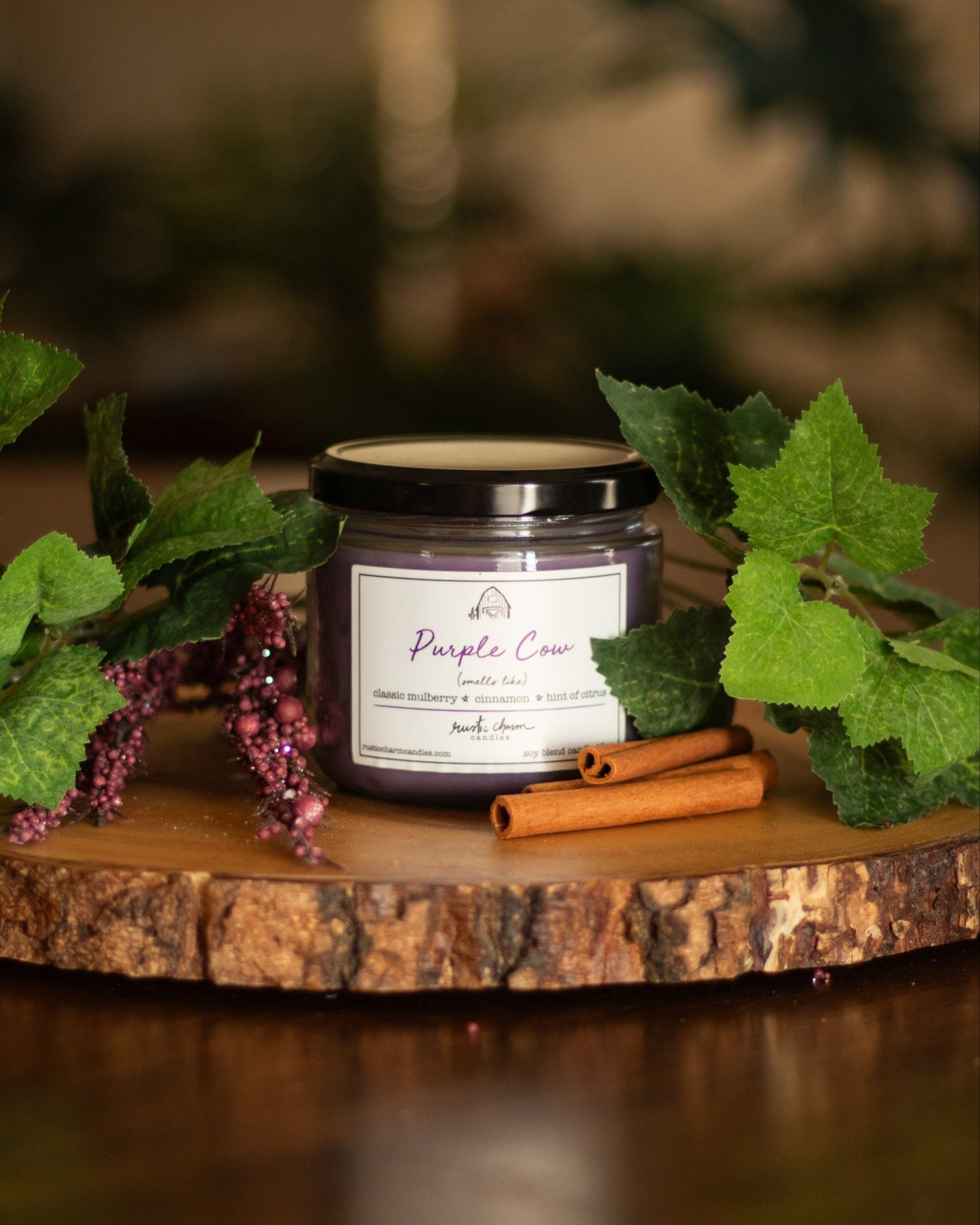 Purple Cow Candle