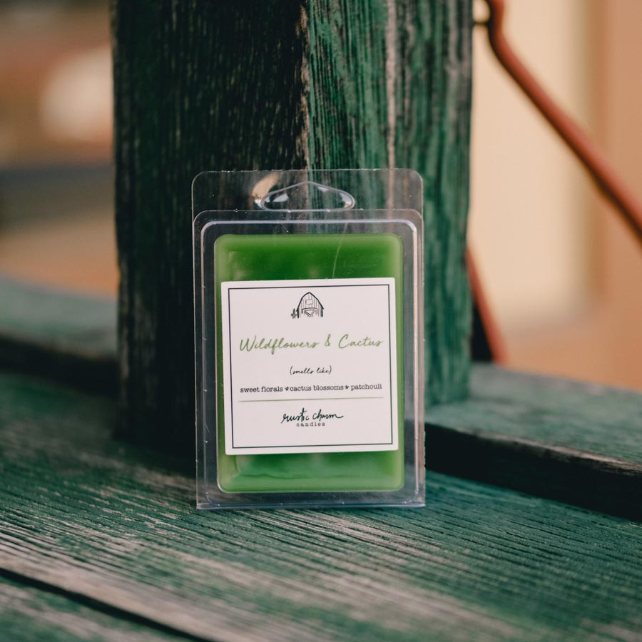 Rustic Charm Candles | Wax Melt | Wildflowers & Cactus