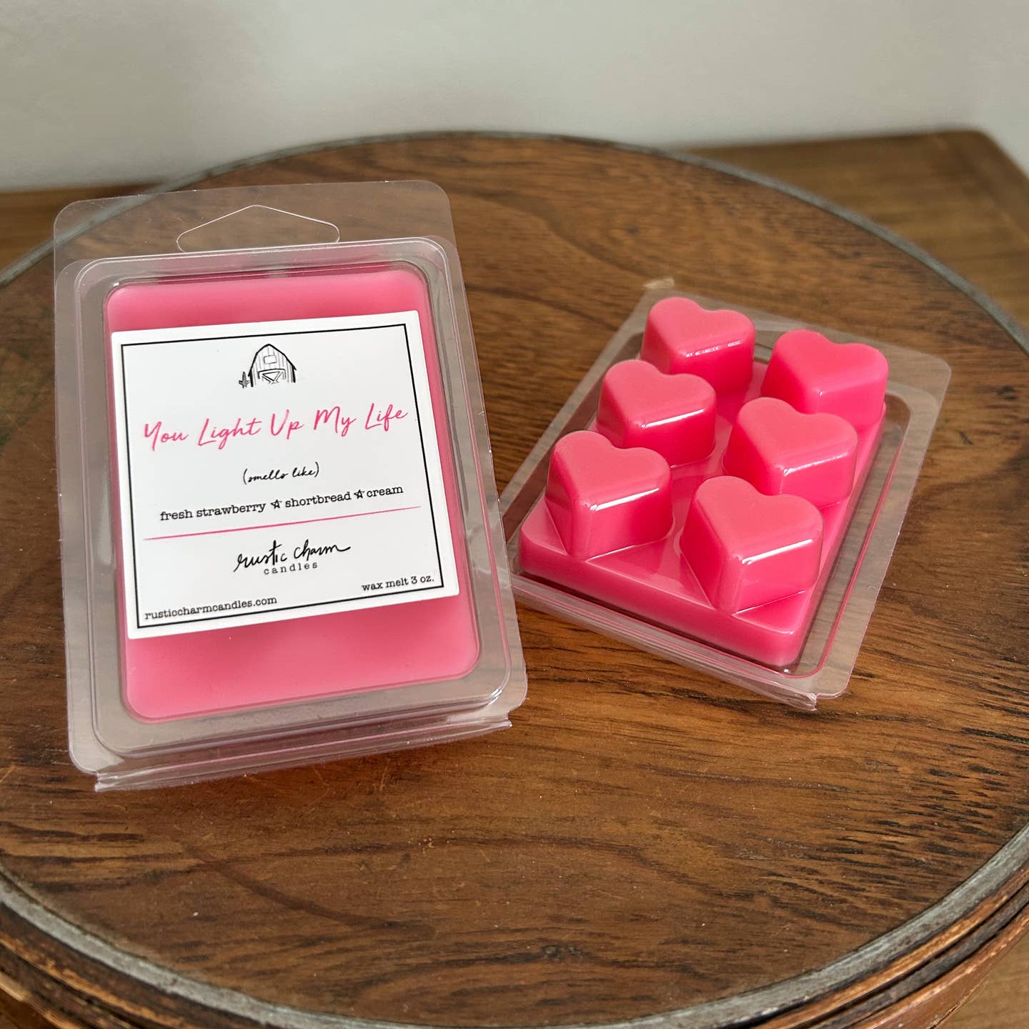 "You Light Up My Life" Valentine's Wax Melt - Strawberry & Cream