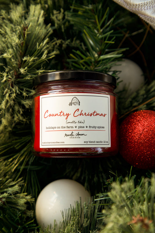 Country Christmas Candle